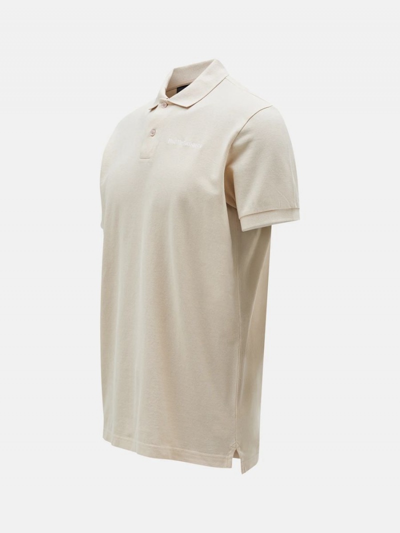 Peak Performance Original Men's Polo Shirt Beige | HTR81-787