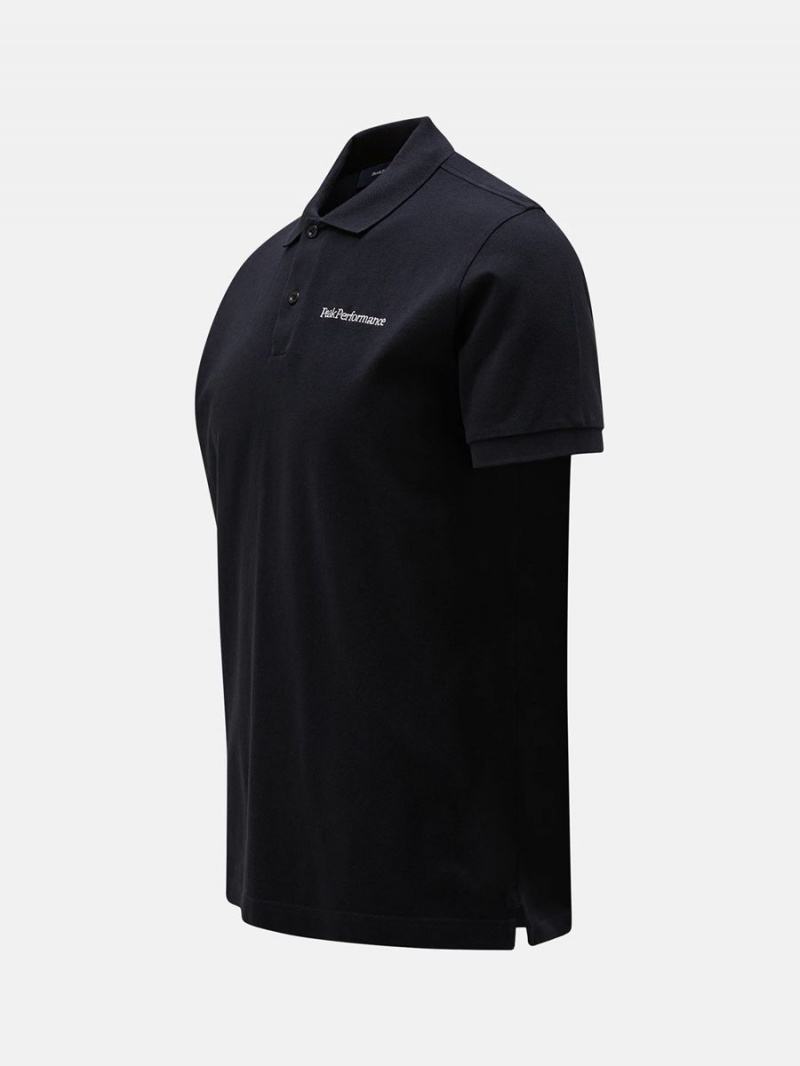 Peak Performance Original Men's Polo Shirt Black | RPZ70-191