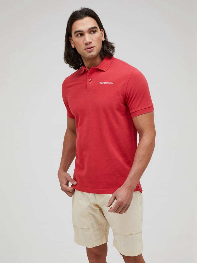 Peak Performance Original Men's Polo Shirt Red | ELK42-434