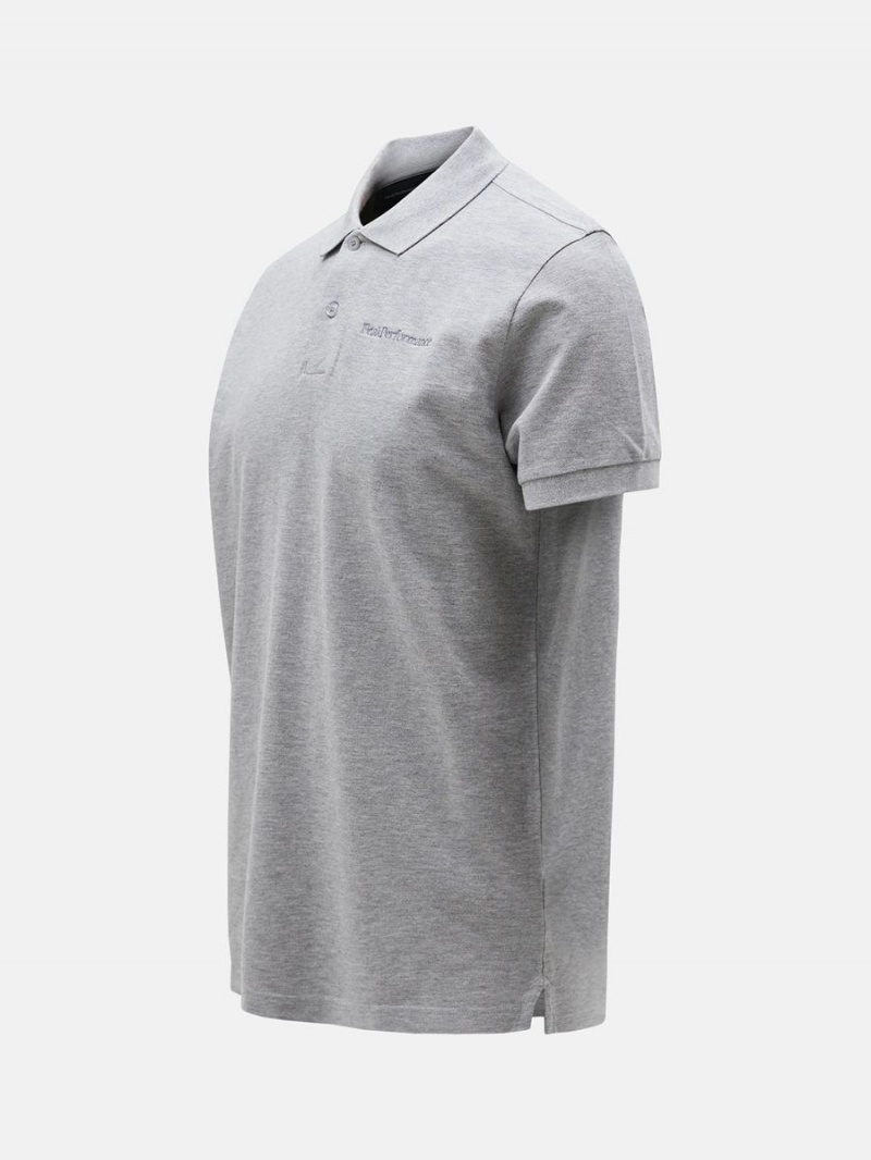 Peak Performance Original Men's Polo Shirt Grey | FGX74-916