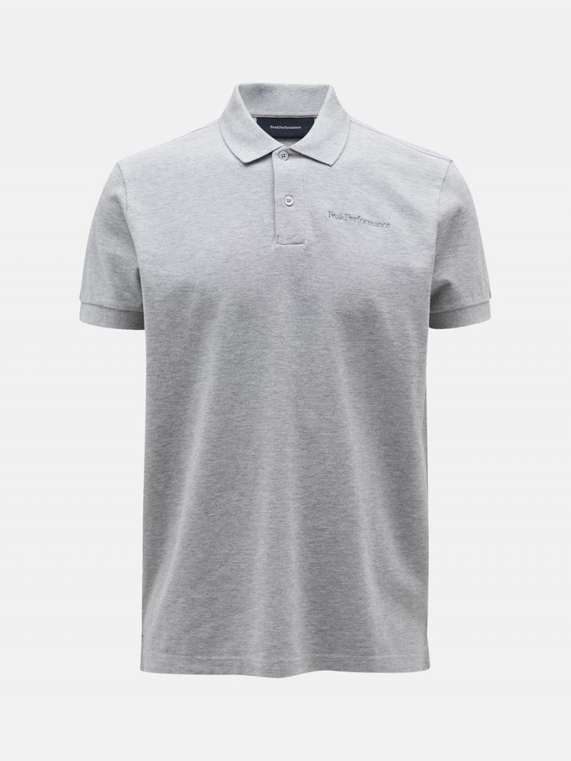 Peak Performance Original Men\'s Polo Shirt Grey | FGX74-916