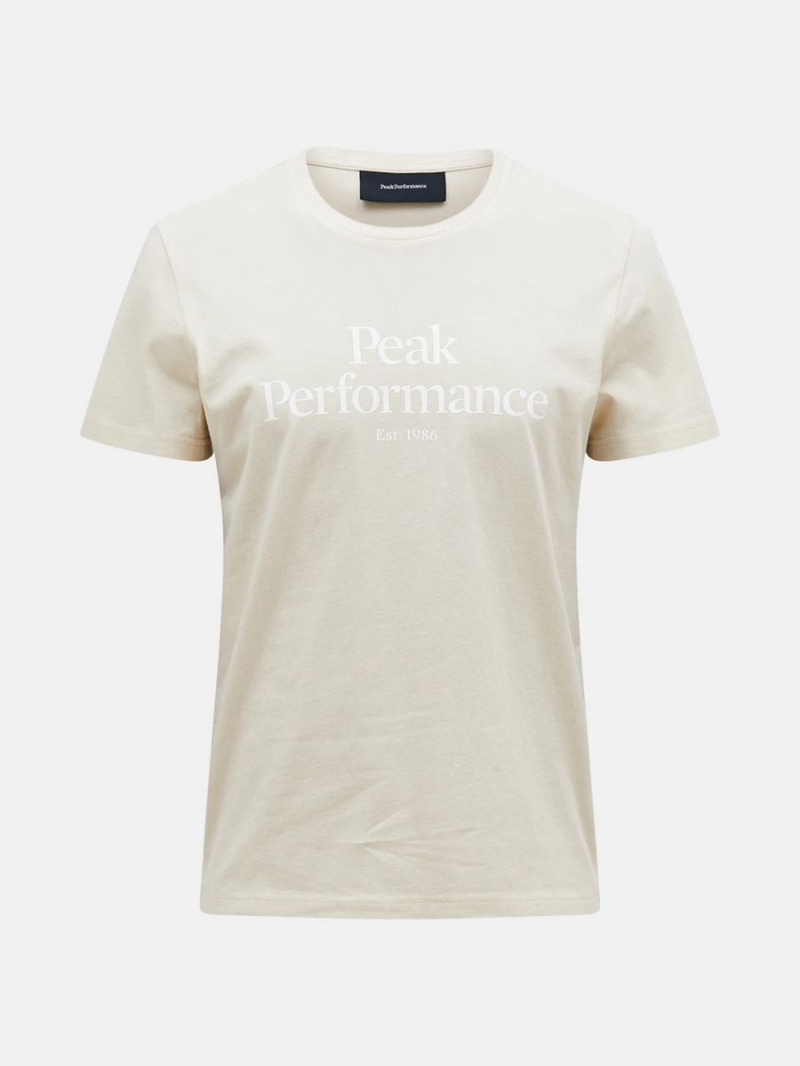 Peak Performance Original Men\'s T-Shirt Beige | YZB10-923