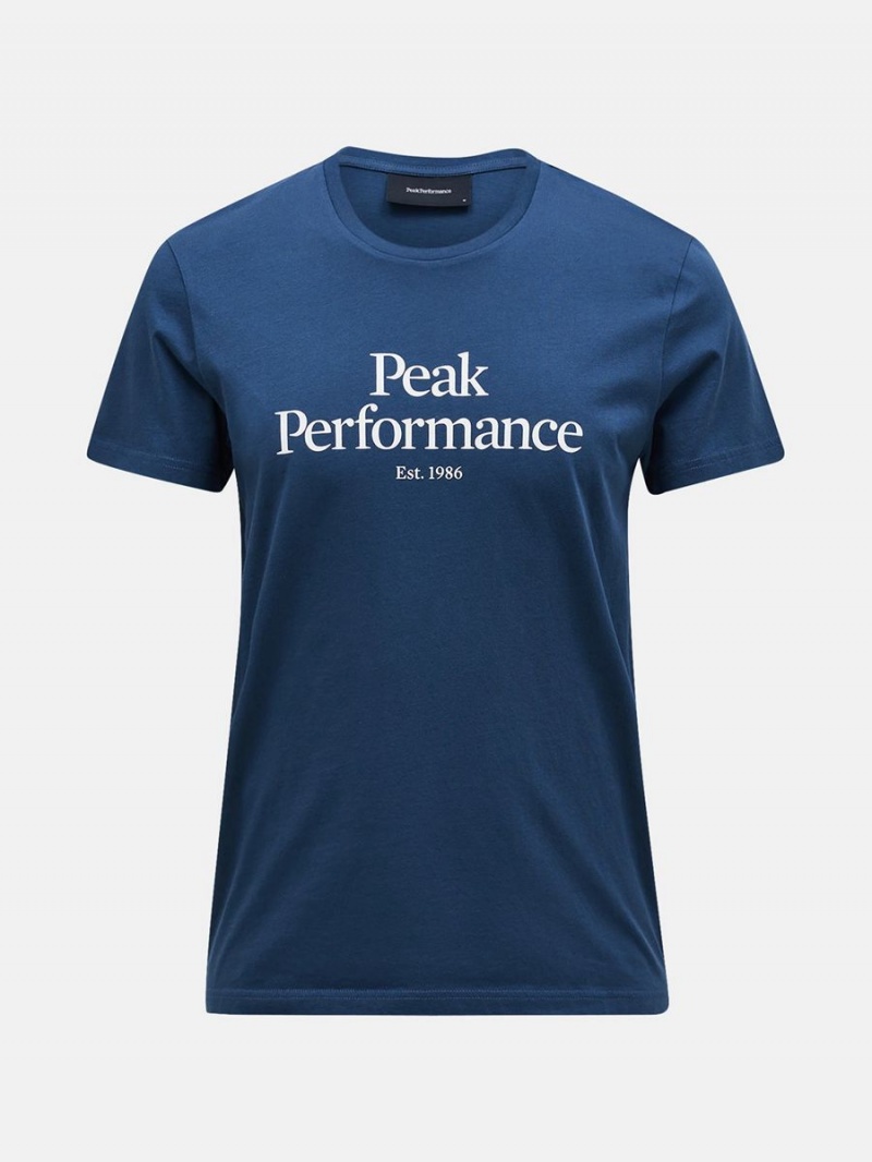 Peak Performance Original Men\'s T-Shirt Blue | NMO17-905