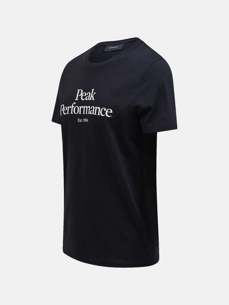 Peak Performance Original Men's T-Shirt Black / White | ZVU12-966