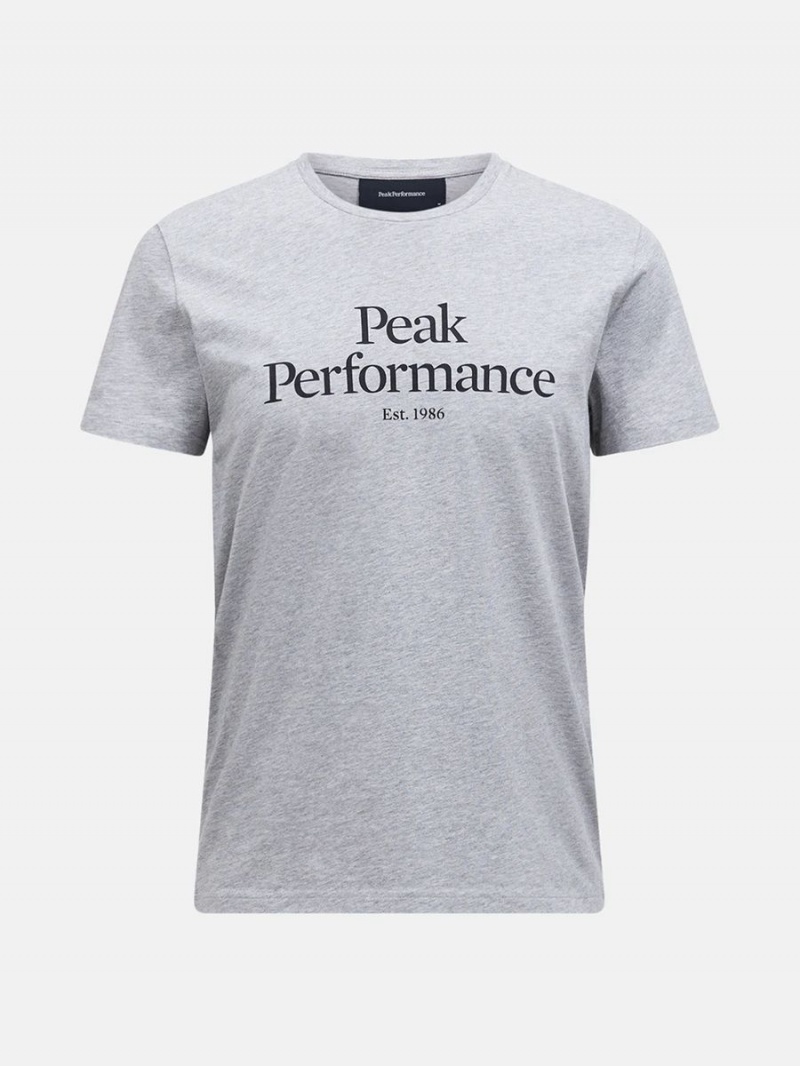 Peak Performance Original Men\'s T-Shirt Grey / Black | KFR46-528