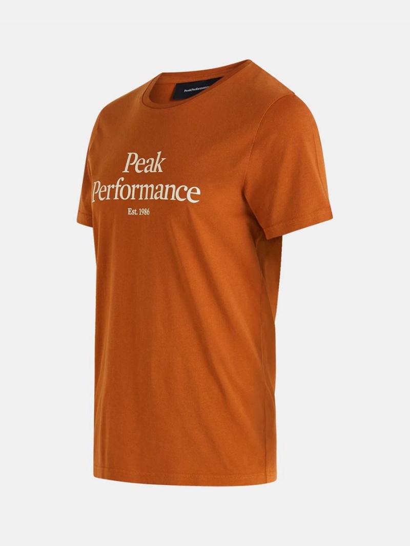 Peak Performance Original Men's T-Shirt Orange | OBC32-238