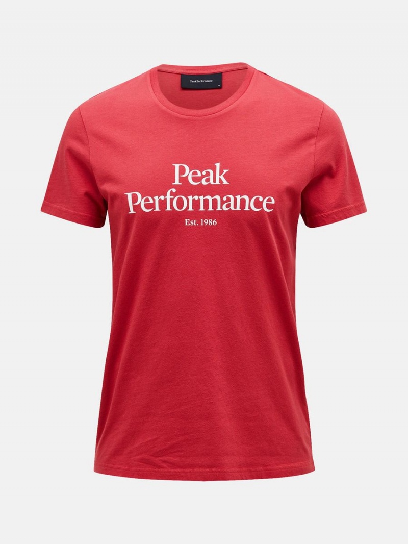 Peak Performance Original Men\'s T-Shirt Red | NEU66-244