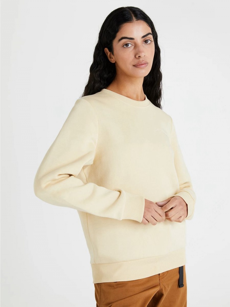 Peak Performance Original Small Logo Crew Women's Sweatshirt Yellow | BCH16-953