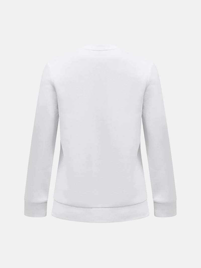 Peak Performance Original Small Logo Crew Women's Sweatshirt White | LEM67-936