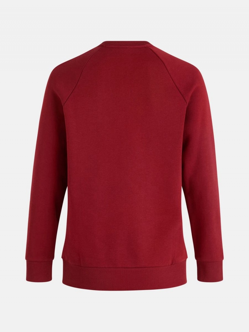 Peak Performance Original Small Logo Crew Men's Sweatshirt Red | FYF96-541