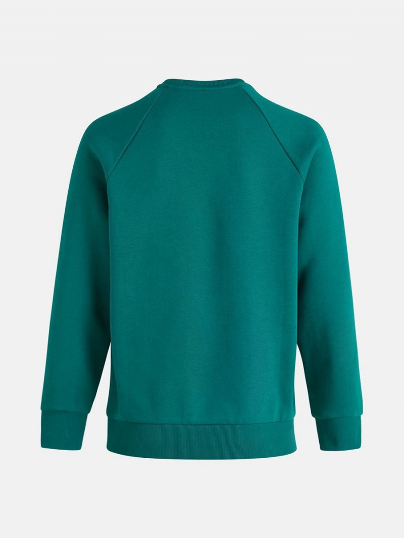 Peak Performance Original Small Logo Crew Men's Sweatshirt Green | LRJ11-855