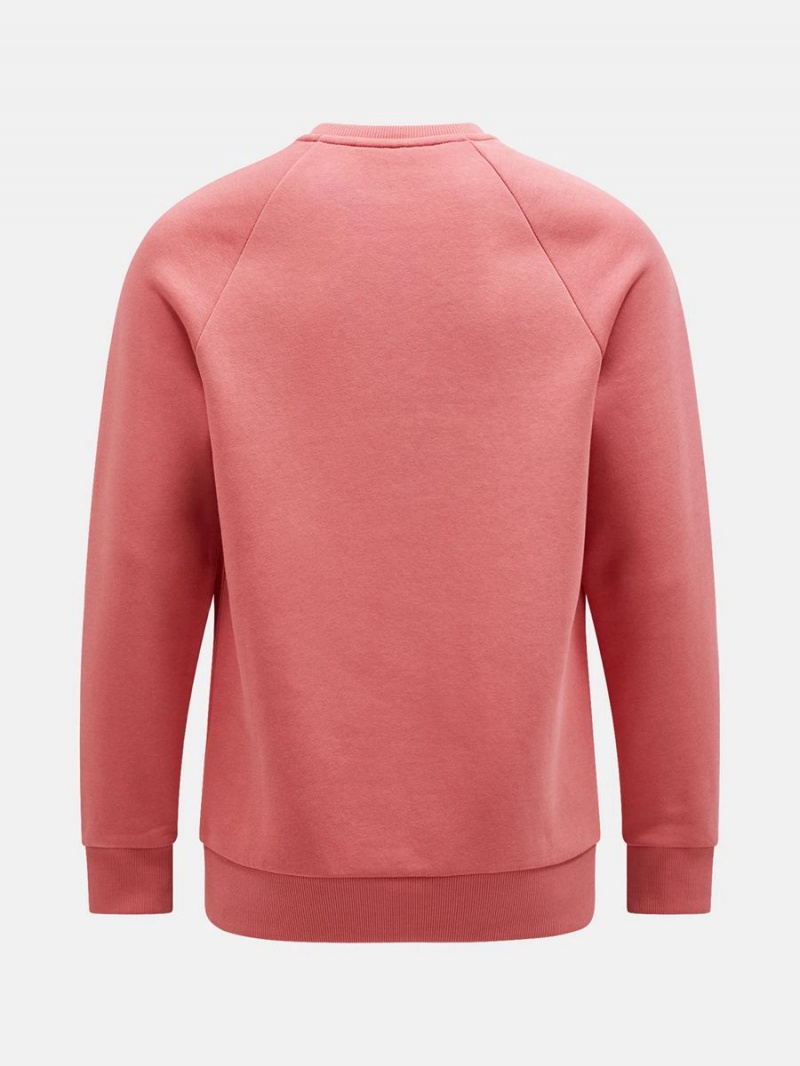 Peak Performance Original Small Logo Crew Men's Sweatshirt Pink | AXA35-558