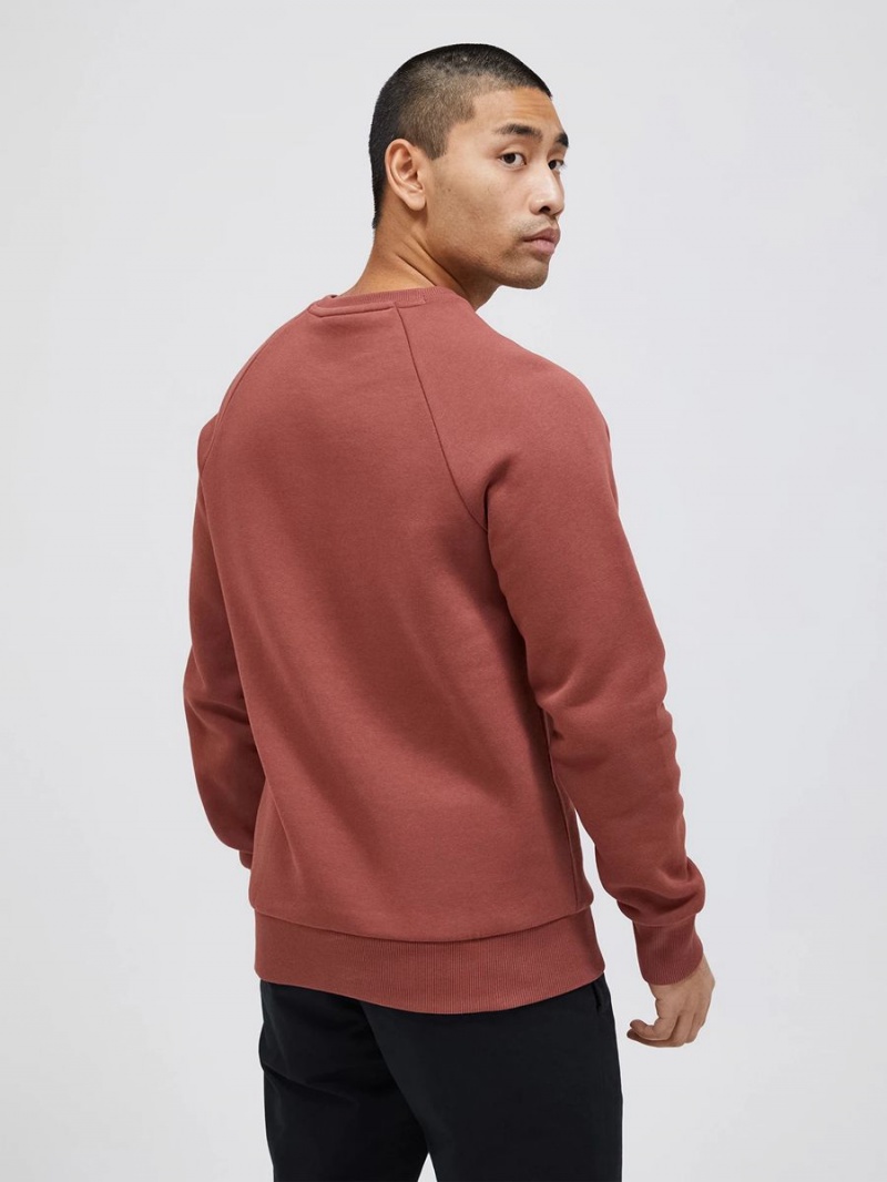 Peak Performance Original Small Logo Crew Men's Sweatshirt Burgundy | ALF24-161