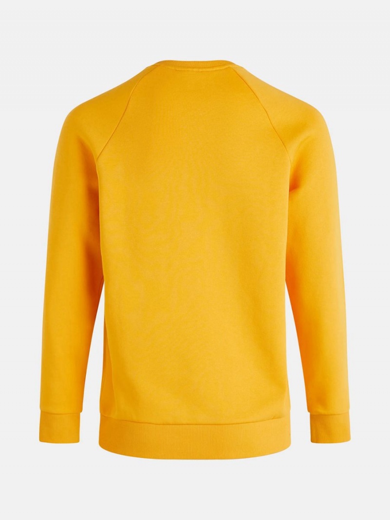 Peak Performance Original Small Logo Crew Men's Sweatshirt Yellow | ZRX30-034