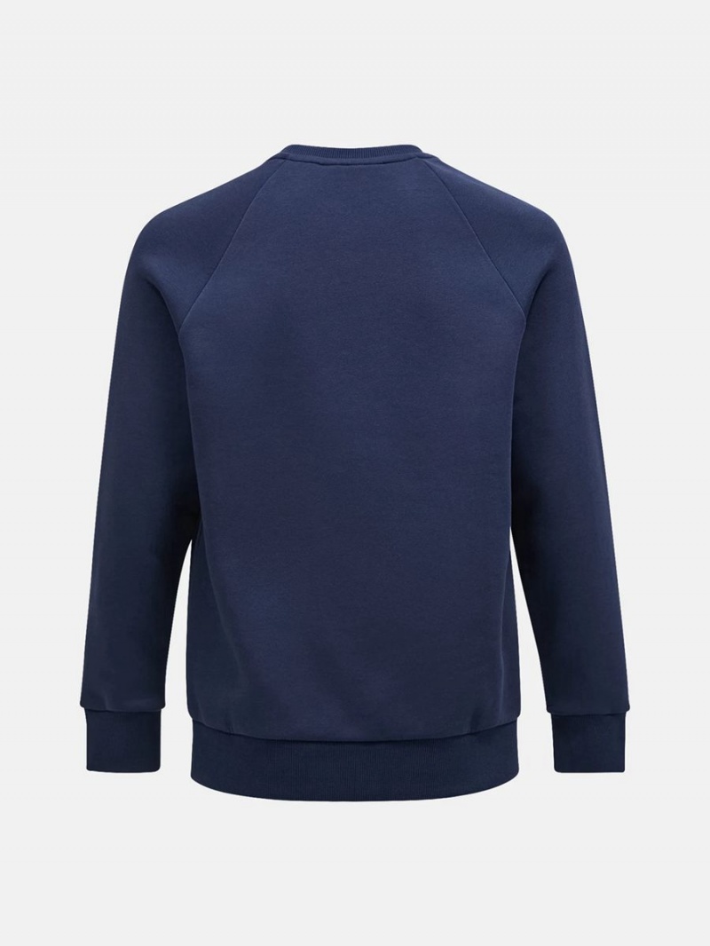 Peak Performance Original Small Logo Crew Men's Sweatshirt Navy | TFT78-825