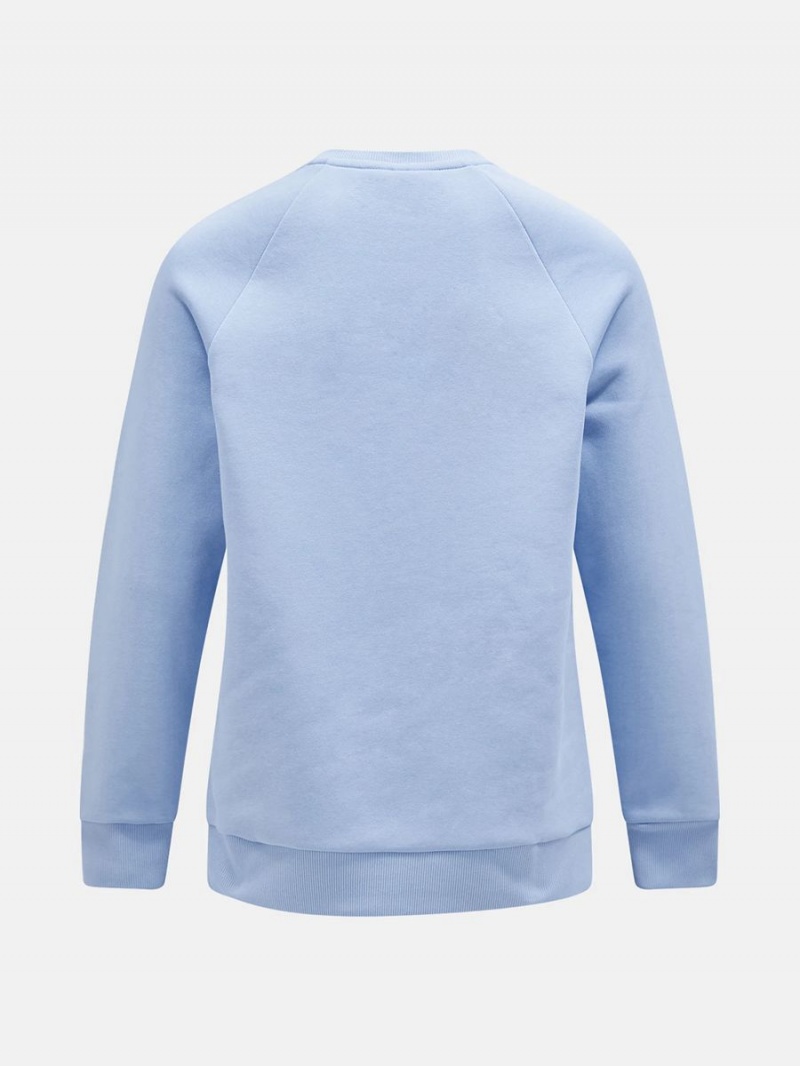 Peak Performance Original Small Logo Crew Men's Sweatshirt Blue | VKM54-010