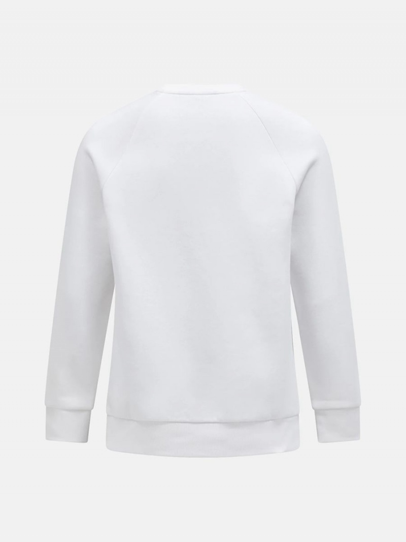 Peak Performance Original Small Logo Crew Men's Sweatshirt White | WEQ08-356