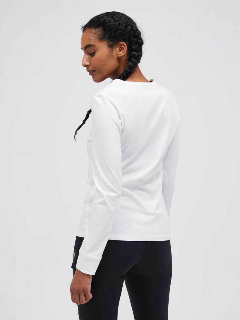 Peak Performance Original Small Logo Long Sleeve Women's T-Shirt White | OZR16-262