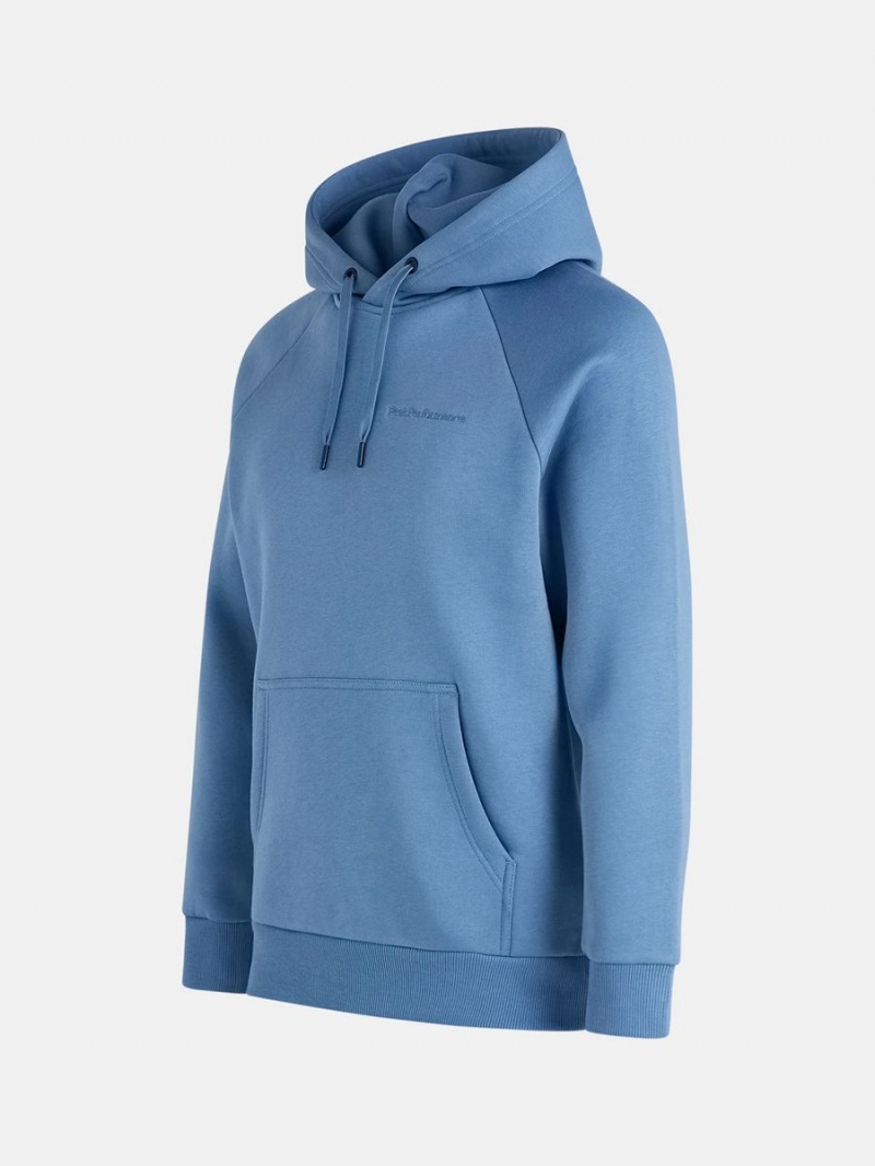 Peak Performance Original Small Logo Men's Hoodie Blue | AVL94-005