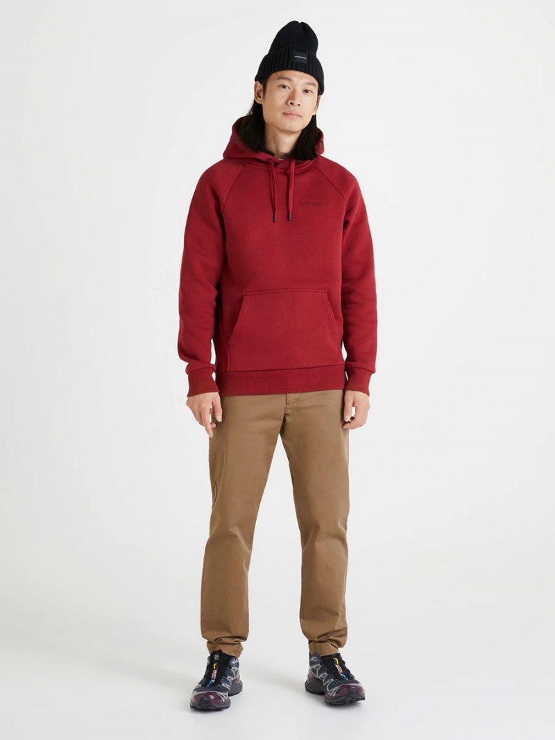 Peak Performance Original Small Logo Men's Hoodie Red | AVG08-607