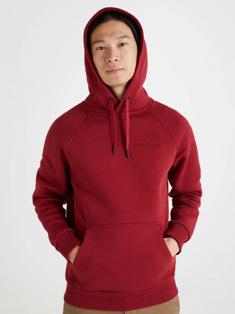 Peak Performance Original Small Logo Men's Hoodie Red | AVG08-607