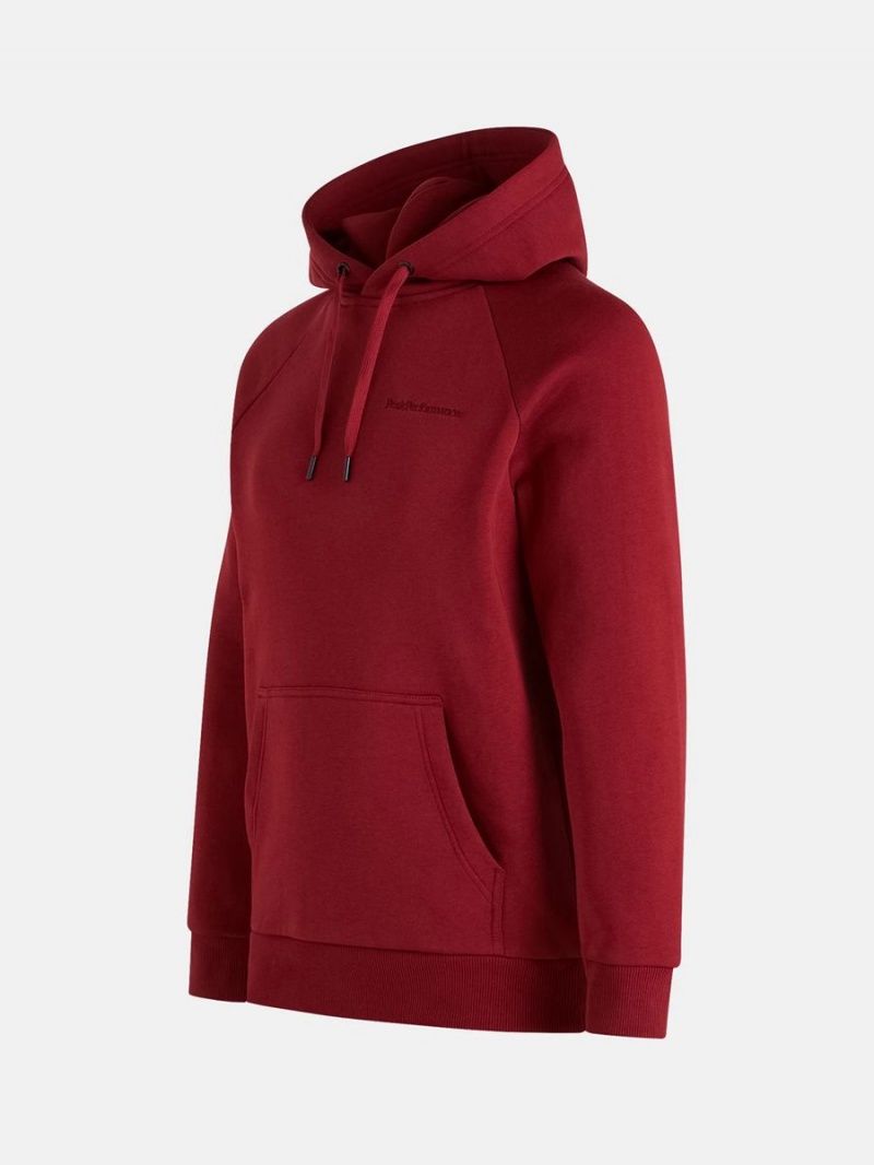 Peak Performance Original Small Logo Men's Hoodie Red | AVG08-607