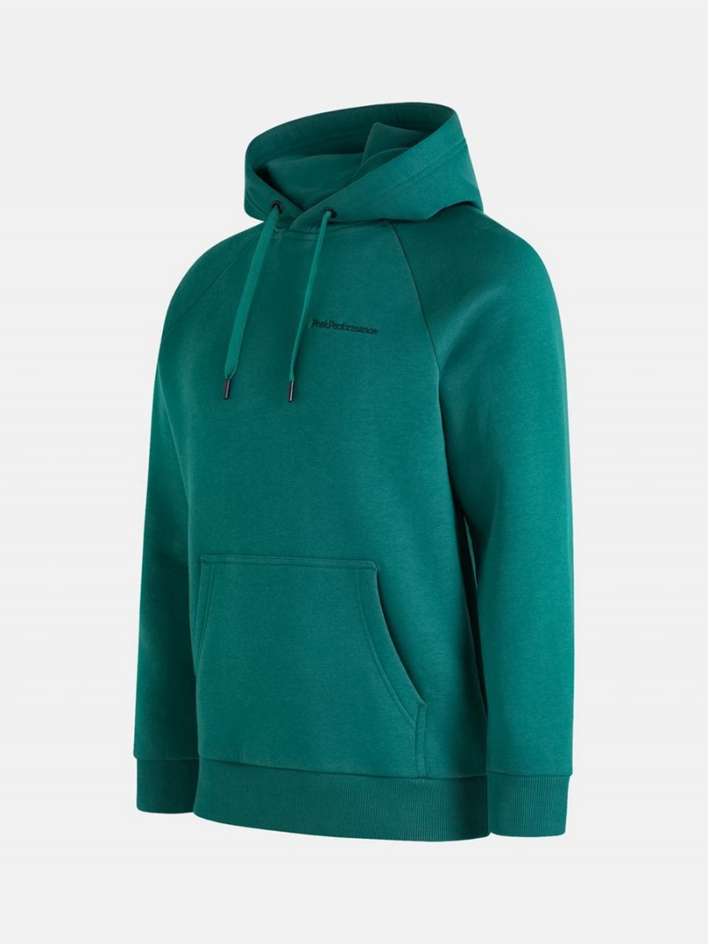 Peak Performance Original Small Logo Men's Hoodie Green | WPR12-240