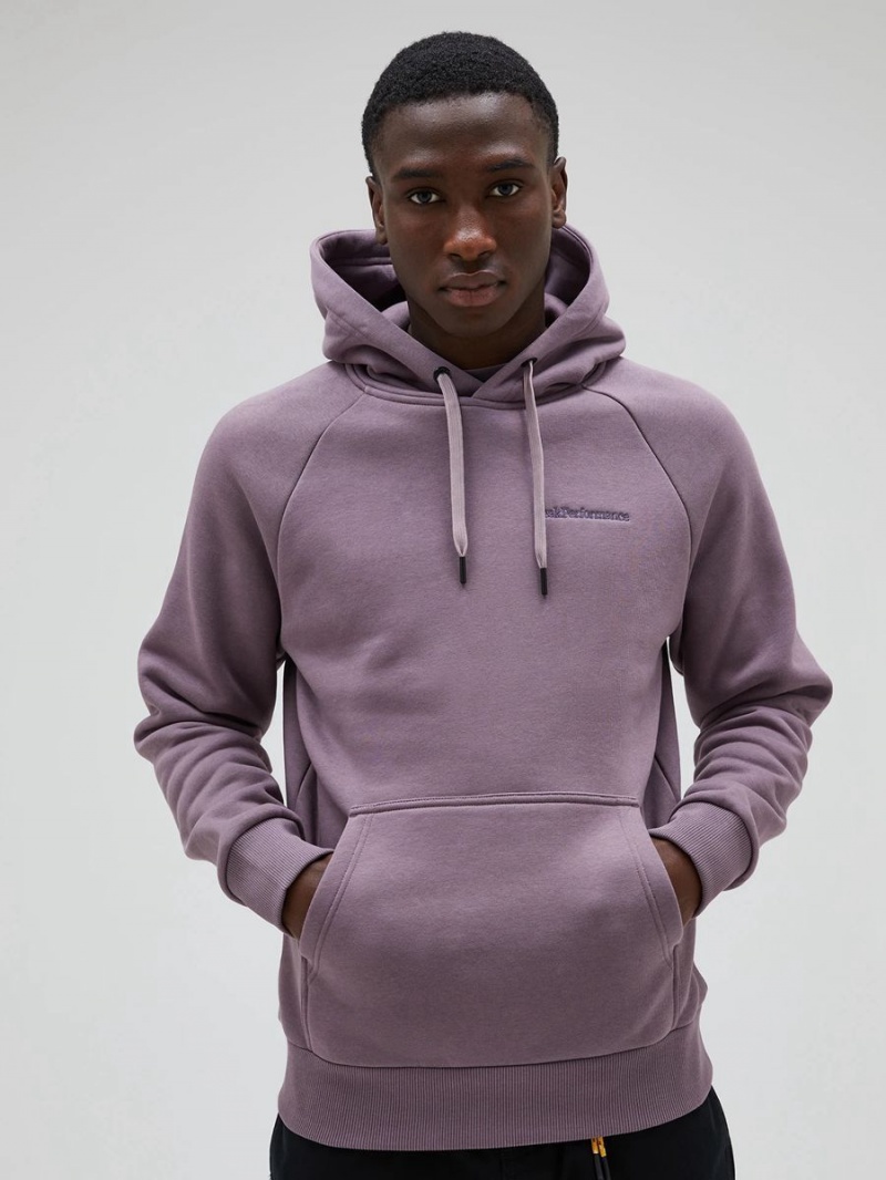 Peak Performance Original Small Logo Men's Hoodie Purple | COE25-172