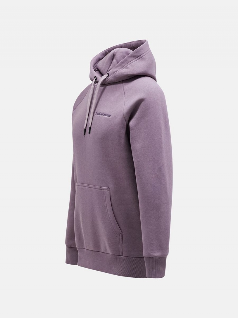 Peak Performance Original Small Logo Men's Hoodie Purple | COE25-172