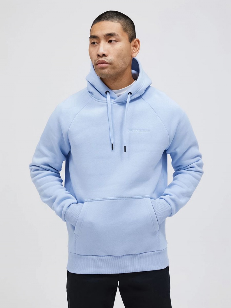 Peak Performance Original Small Logo Men's Hoodie Blue | SWV44-306