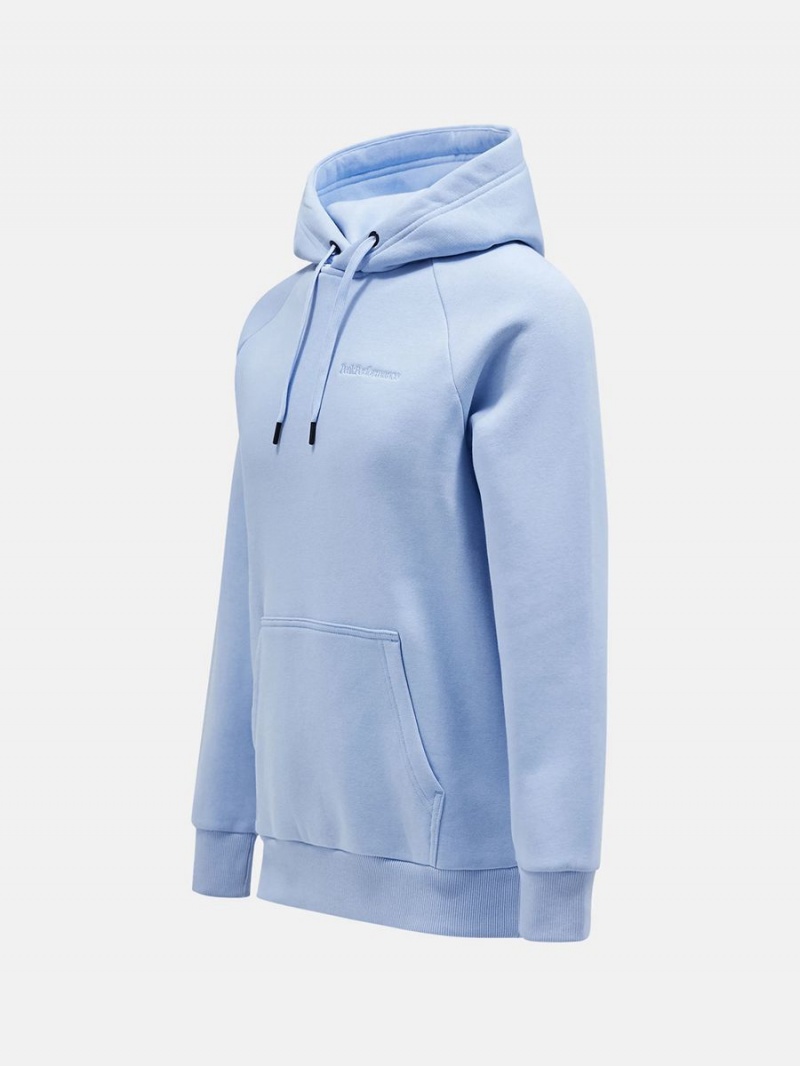 Peak Performance Original Small Logo Men's Hoodie Blue | SWV44-306