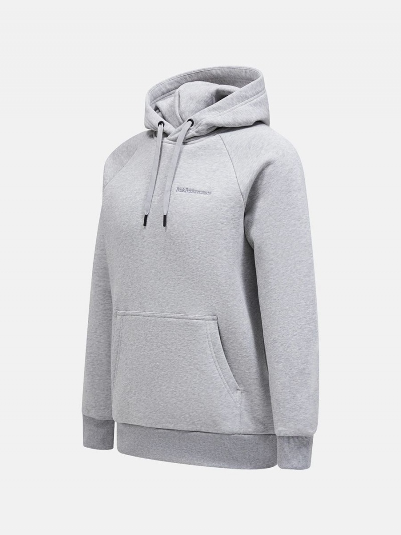 Peak Performance Original Small Logo Men's Hoodie Grey | DFI94-881