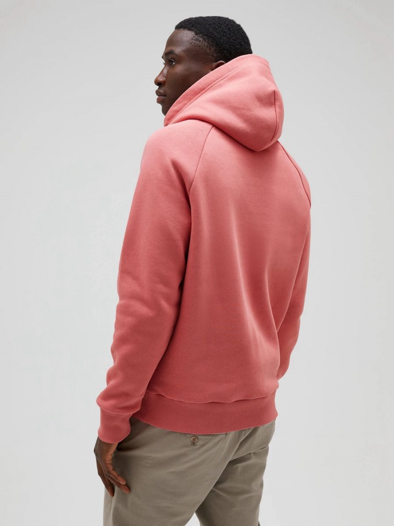 Peak Performance Original Small Logo Men's Hoodie Pink | UOU41-275