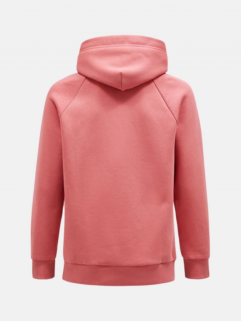 Peak Performance Original Small Logo Men's Hoodie Pink | UOU41-275