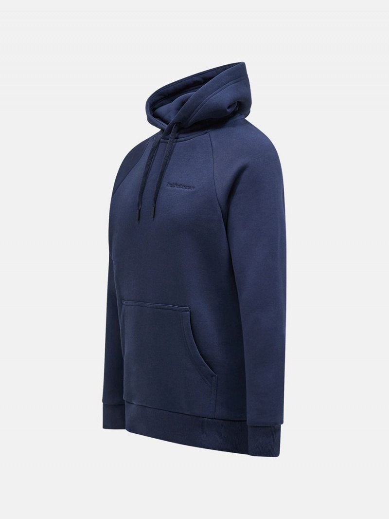 Peak Performance Original Small Logo Men's Hoodie Navy | XTM67-799