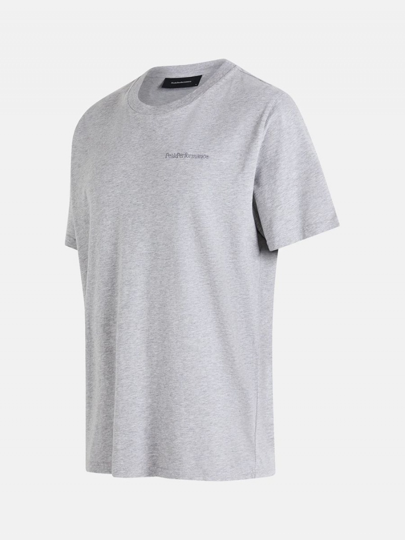 Peak Performance Original Small Logo Men's T-Shirt Grey | KTI33-410