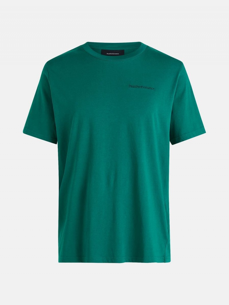 Peak Performance Original Small Logo Men\'s T-Shirt Green | BYS17-058