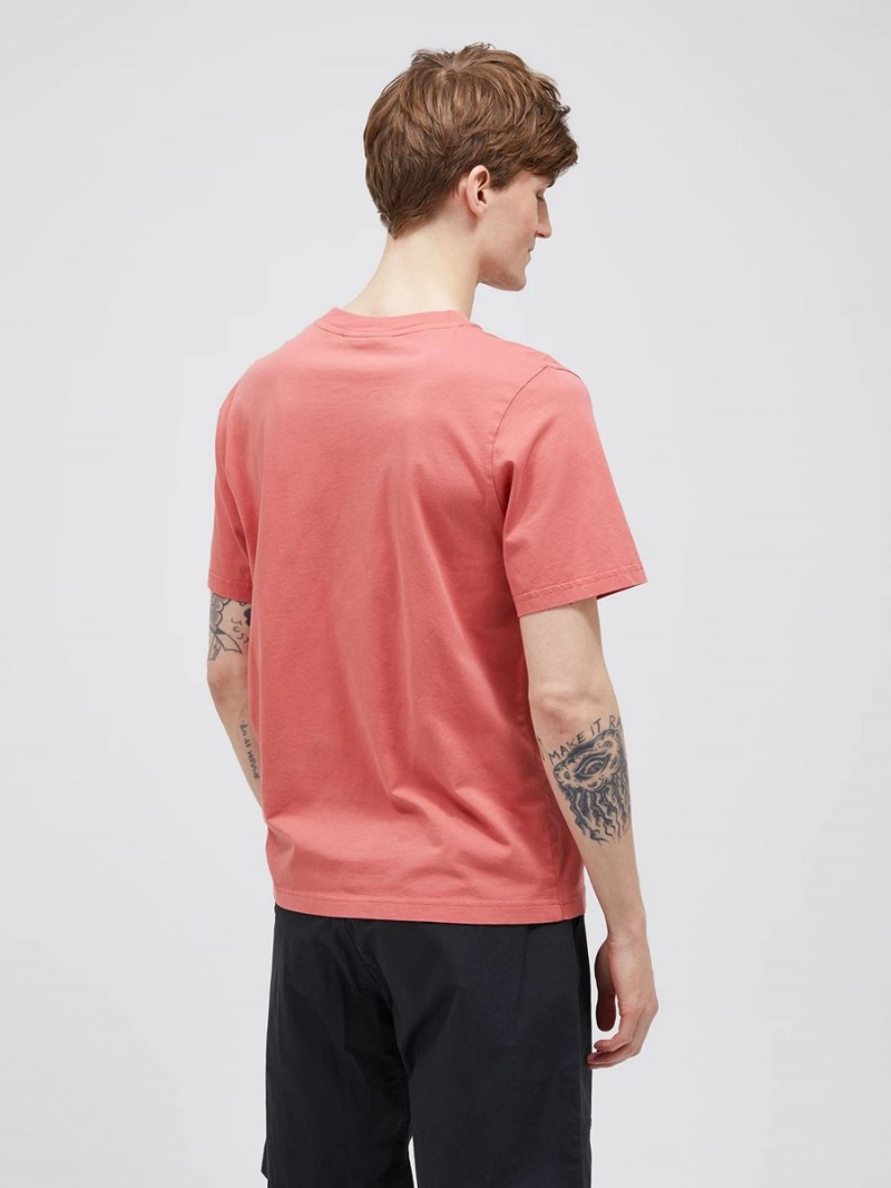 Peak Performance Original Small Logo Men's T-Shirt Pink | PZY44-901