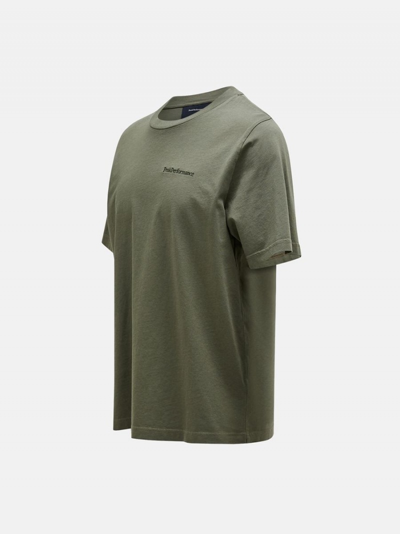 Peak Performance Original Small Logo Men's T-Shirt Green | VSW56-506