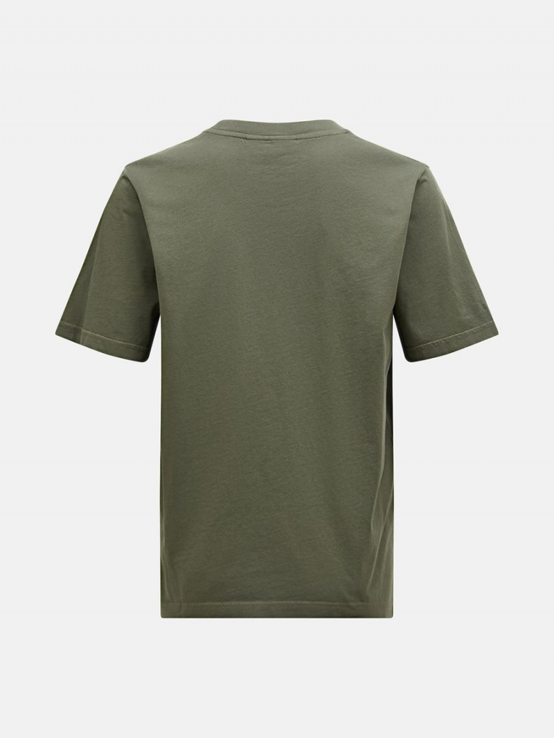 Peak Performance Original Small Logo Men's T-Shirt Green | VSW56-506