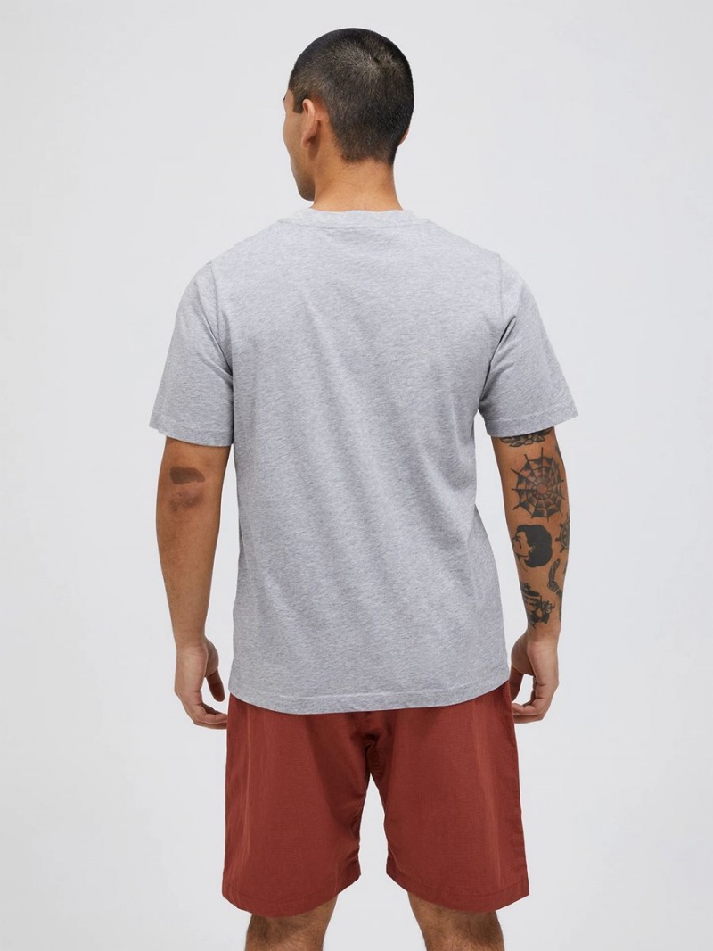 Peak Performance Original Small Logo Men's T-Shirt Grey | KWJ36-651