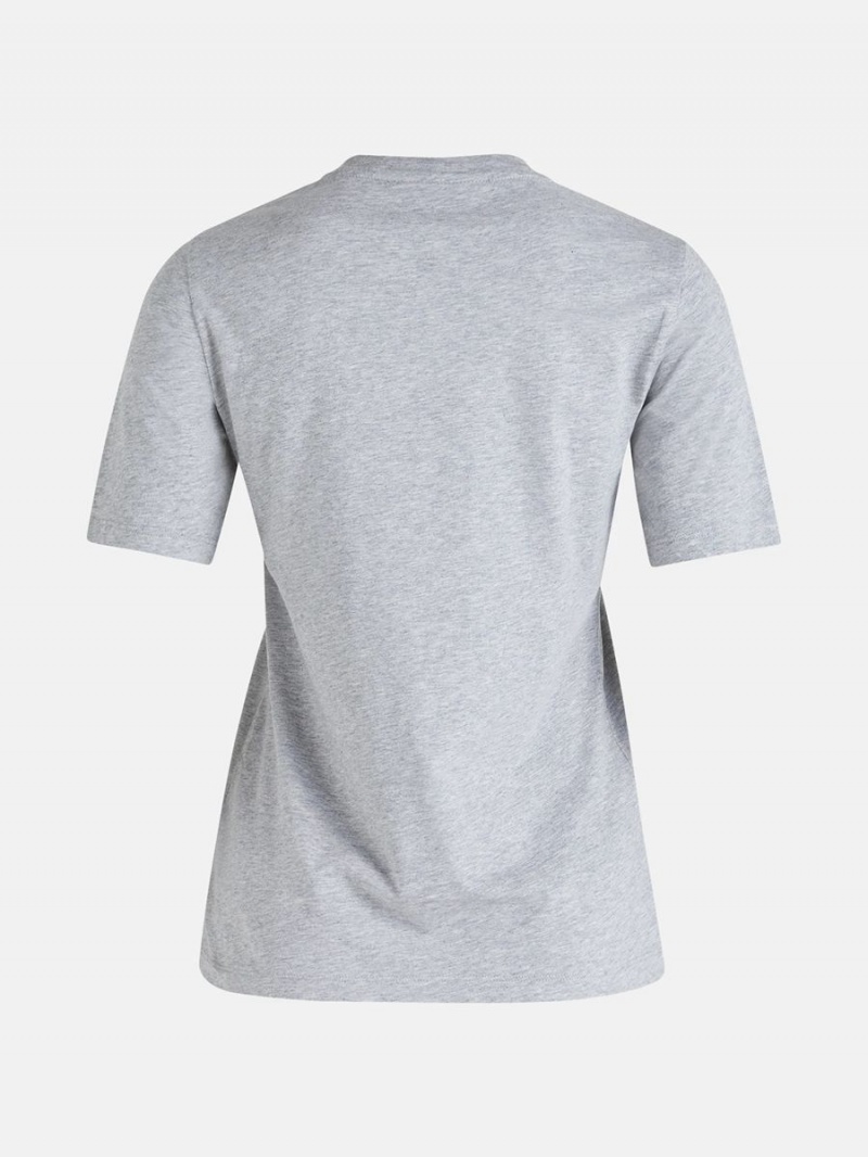 Peak Performance Original Small Logo Women's T-Shirt Grey | HVI31-933