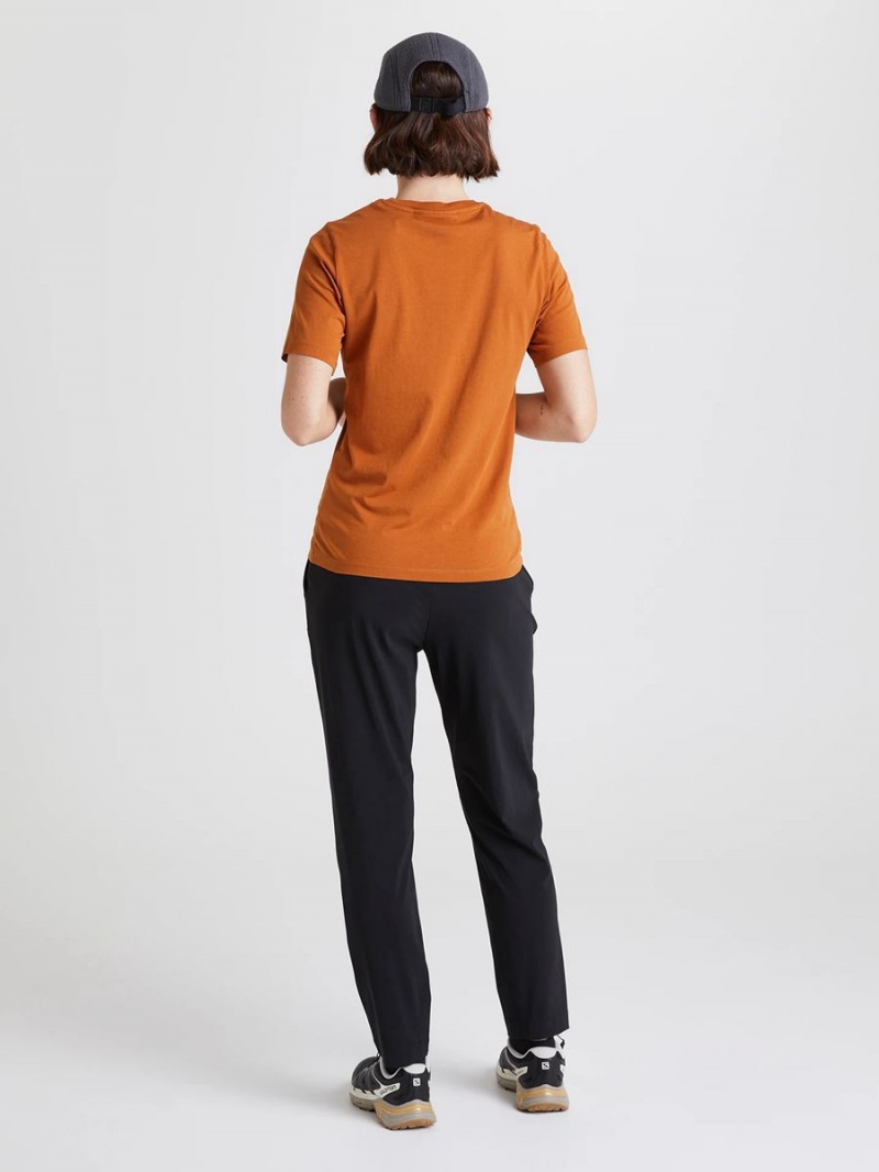 Peak Performance Original Small Logo Women's T-Shirt Orange | PVM19-209