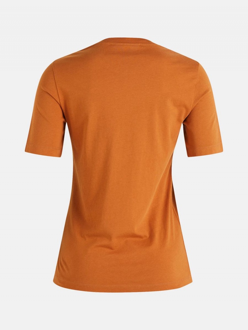 Peak Performance Original Small Logo Women's T-Shirt Orange | PVM19-209