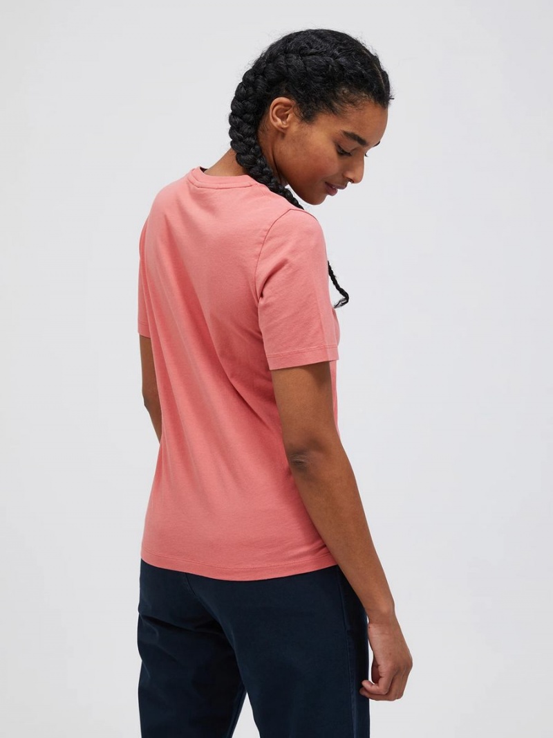 Peak Performance Original Small Logo Women's T-Shirt Pink | ORA36-913