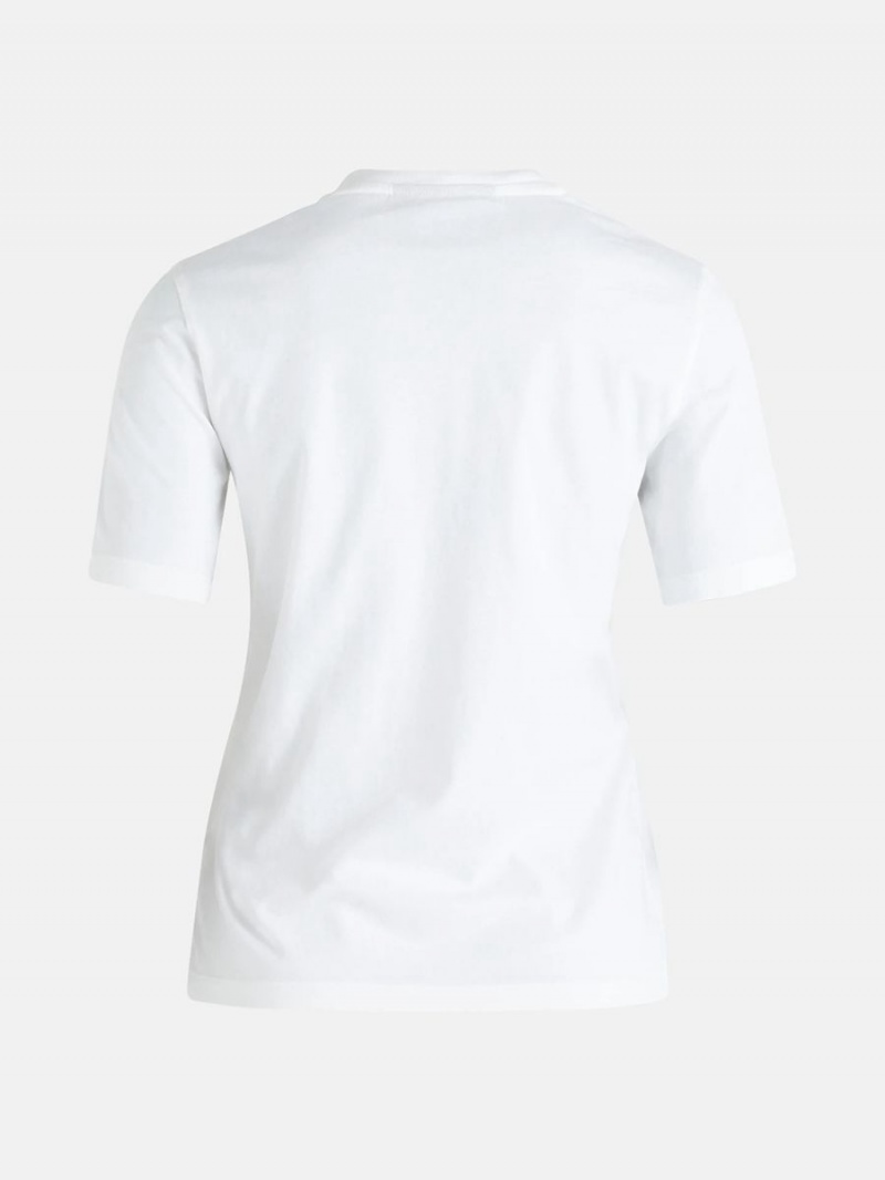 Peak Performance Original Small Logo Women's T-Shirt White | XGZ35-465