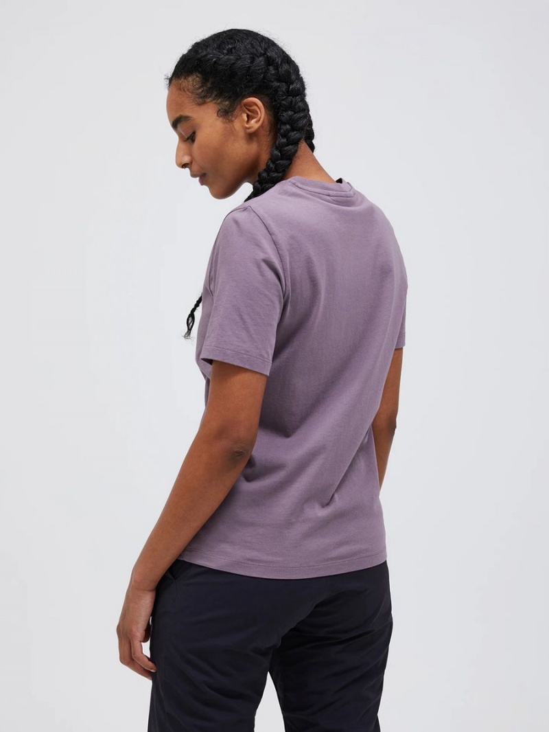 Peak Performance Original Small Logo Women's T-Shirt Purple | KSW32-803