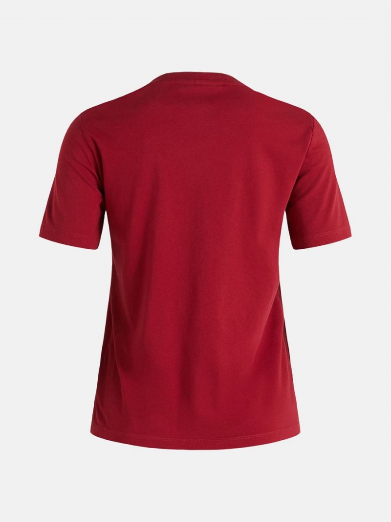 Peak Performance Original Small Logo Women's T-Shirt Red | NBO84-719