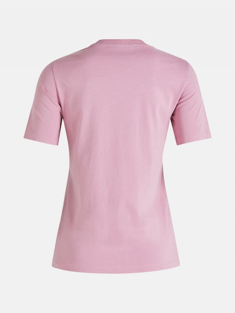 Peak Performance Original Small Logo Women's T-Shirt Pink | ZFF91-566