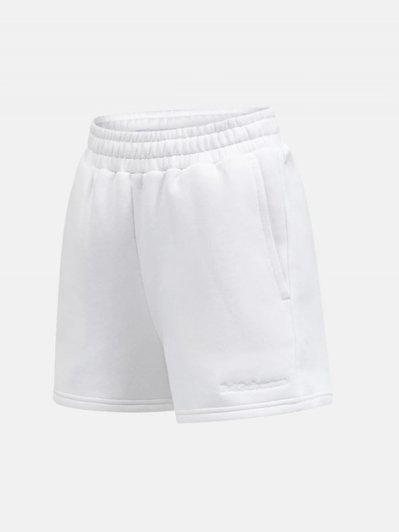 Peak Performance Original Small Logo Women's Shorts White | RQU11-721